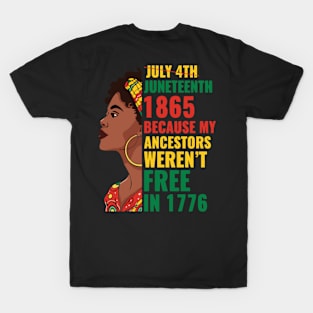 Juneteenth Is My Independence Day Afro T-Shirt